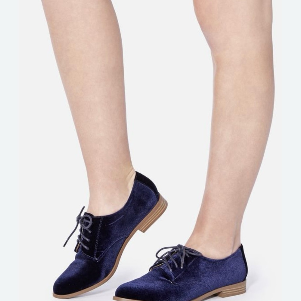 Shellys London Blue Platform Shoes with Suede Texture and Rounded Toe